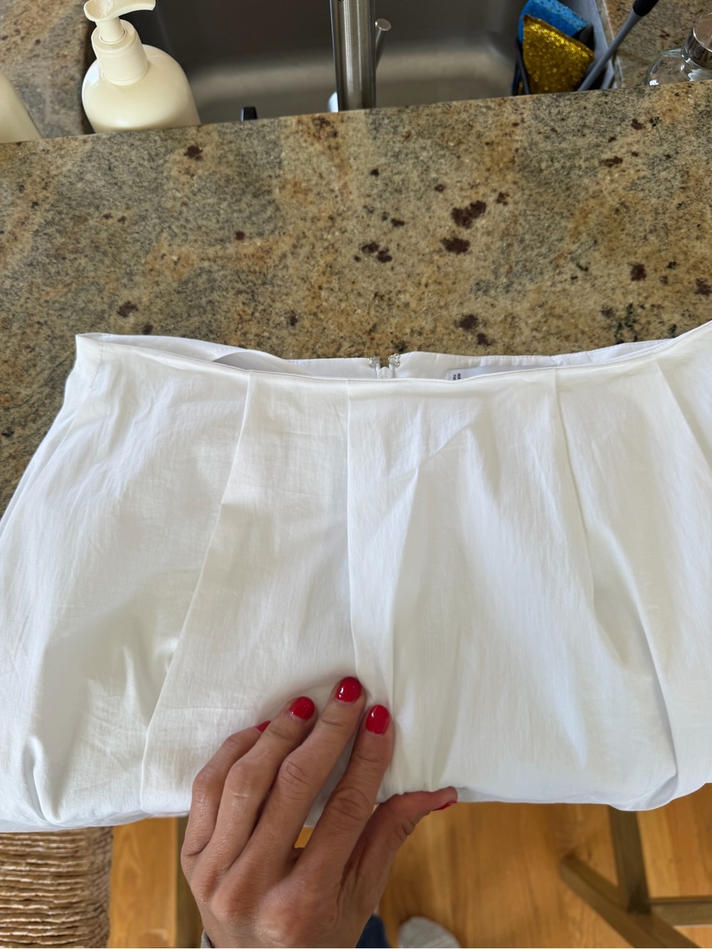 Mango White A-Line Mini Skirt